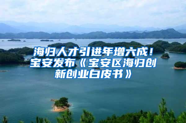 海归人才引进年增六成！宝安发布《宝安区海归创新创业白皮书》