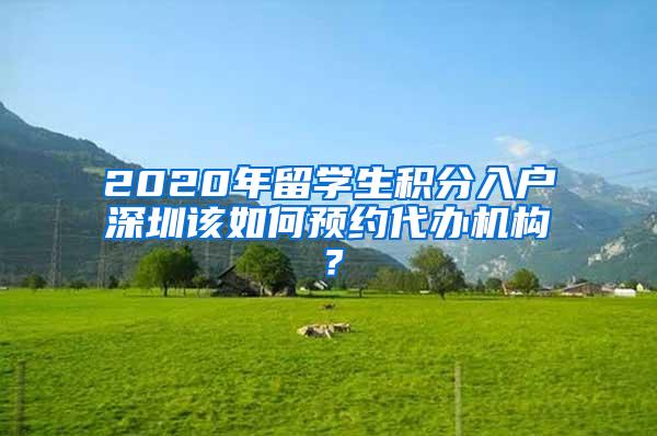 2020年留学生积分入户深圳该如何预约代办机构？