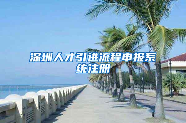 深圳人才引进流程申报系统注册