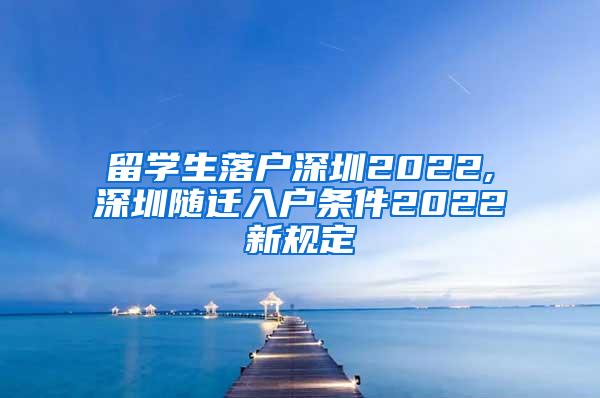 留学生落户深圳2022,深圳随迁入户条件2022新规定