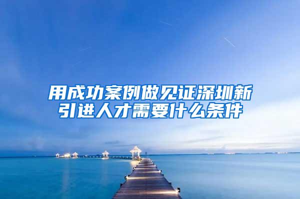 用成功案例做见证深圳新引进人才需要什么条件