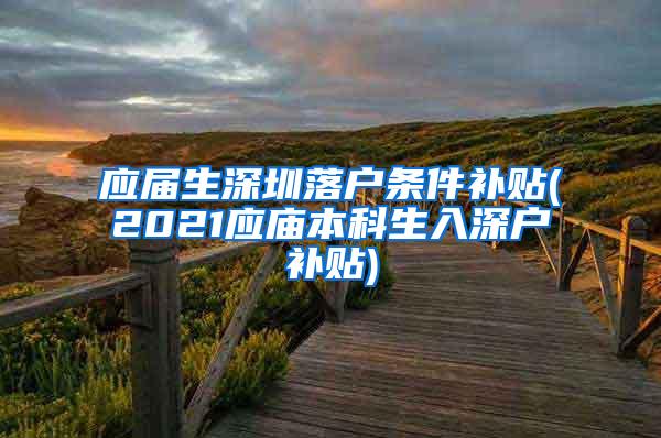 应届生深圳落户条件补贴(2021应庙本科生入深户补贴)