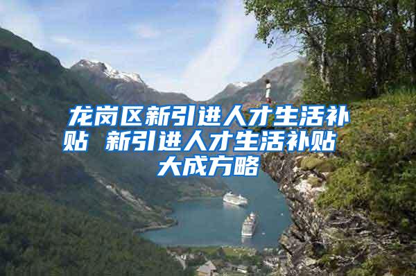 龙岗区新引进人才生活补贴 新引进人才生活补贴 大成方略