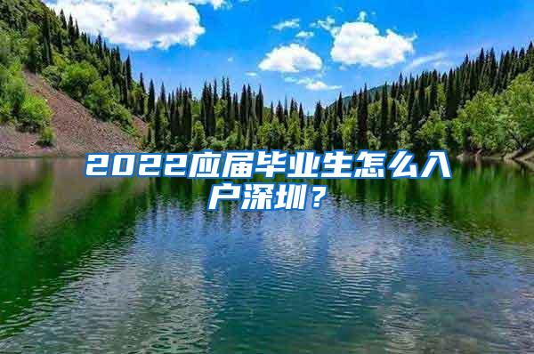 2022应届毕业生怎么入户深圳？