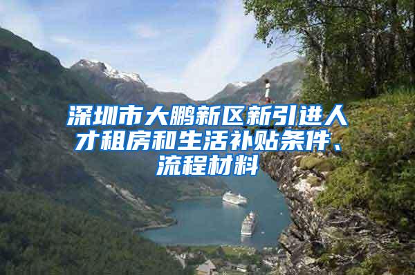 深圳市大鹏新区新引进人才租房和生活补贴条件、流程材料