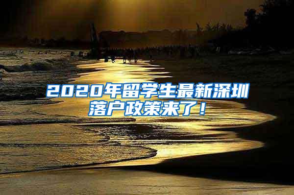 2020年留学生最新深圳落户政策来了！