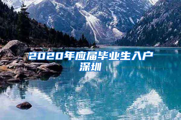 2020年应届毕业生入户深圳