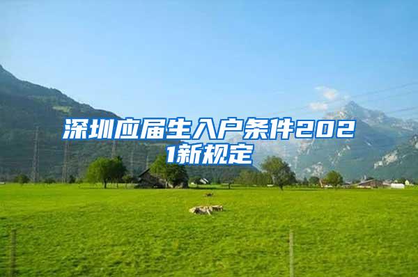 深圳应届生入户条件2021新规定