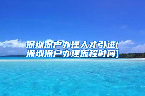 深圳深户办理人才引进(深圳深户办理流程时间)