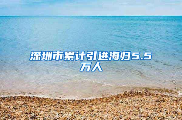 深圳市累计引进海归5.5万人