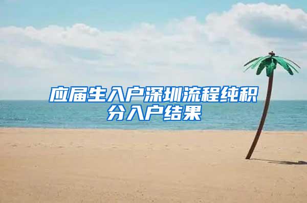 应届生入户深圳流程纯积分入户结果