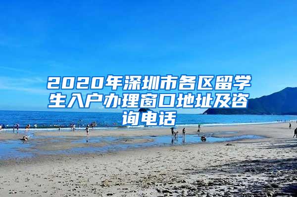 2020年深圳市各区留学生入户办理窗口地址及咨询电话