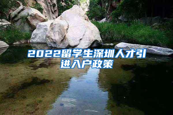 2022留学生深圳人才引进入户政策