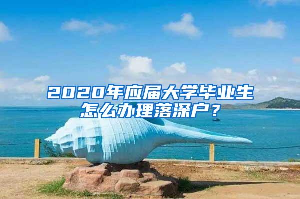 2020年应届大学毕业生怎么办理落深户？