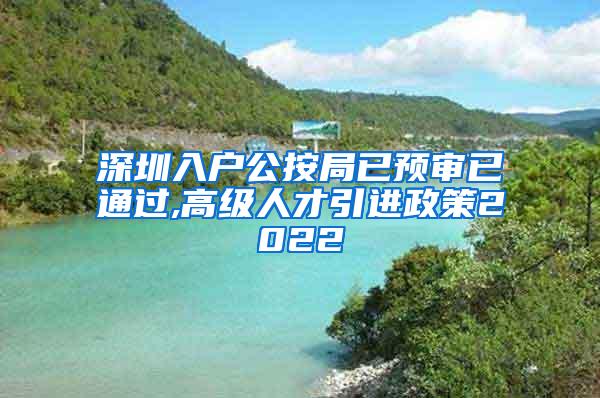 深圳入户公按局已预审已通过,高级人才引进政策2022