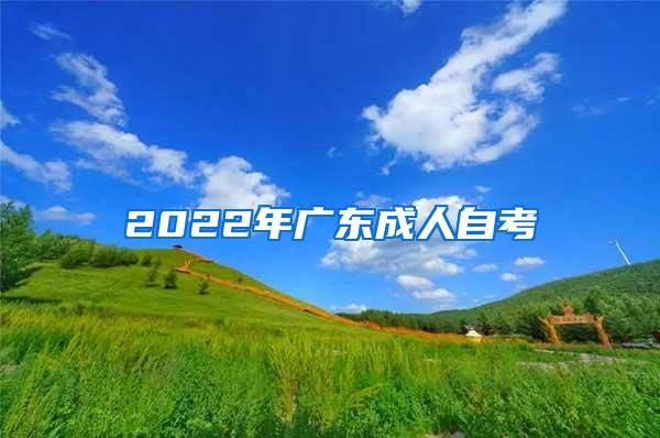 2022年广东成人自考