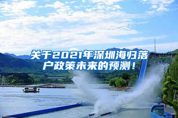 关于2021年深圳海归落户政策未来的预测！