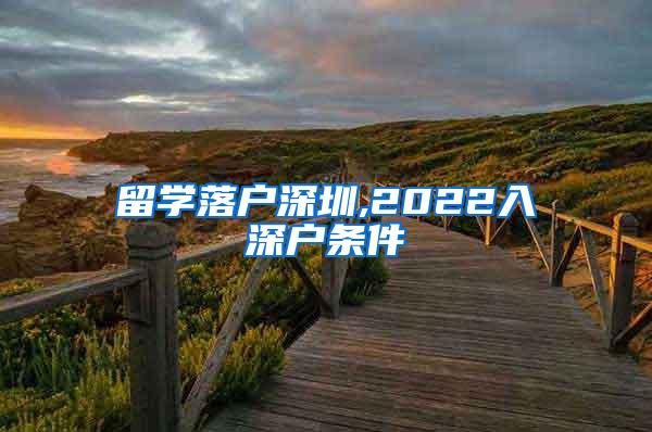 留学落户深圳,2022入深户条件