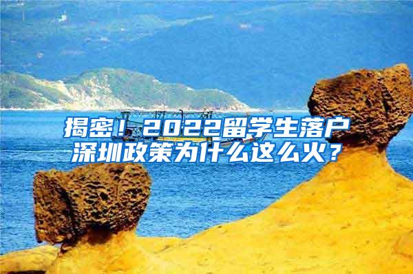 揭密！2022留学生落户深圳政策为什么这么火？