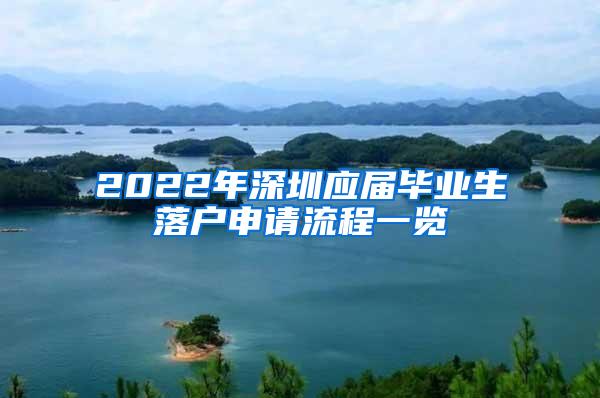 2022年深圳应届毕业生落户申请流程一览