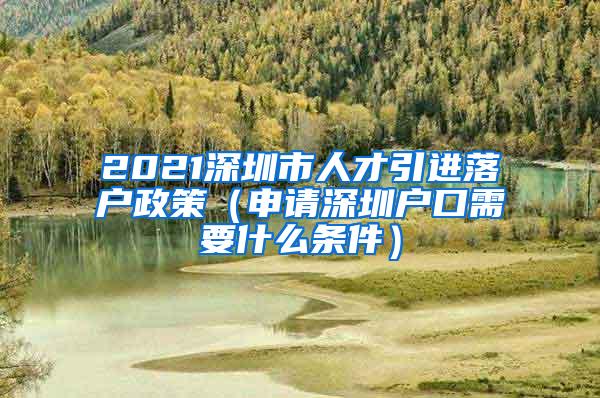 2021深圳市人才引进落户政策（申请深圳户口需要什么条件）