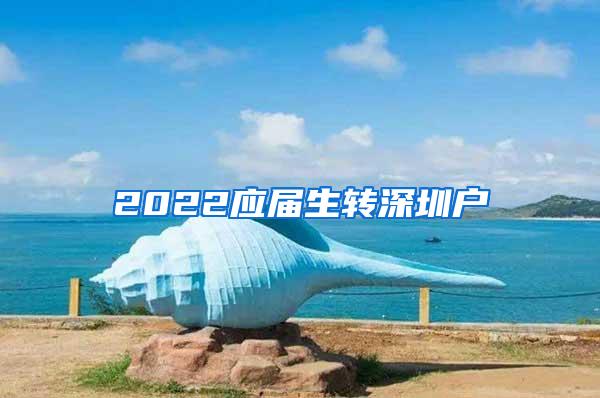 2022应届生转深圳户