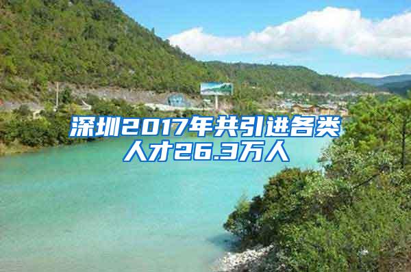 深圳2017年共引进各类人才26.3万人