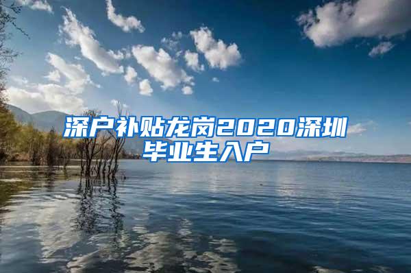 深户补贴龙岗2020深圳毕业生入户