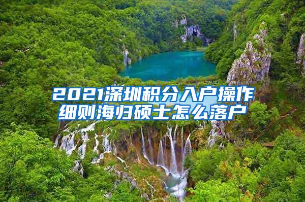 2021深圳积分入户操作细则海归硕士怎么落户