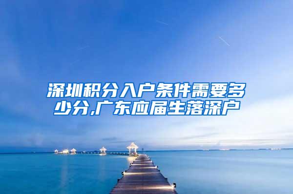 深圳积分入户条件需要多少分,广东应届生落深户