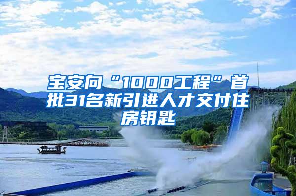 宝安向“1000工程”首批31名新引进人才交付住房钥匙