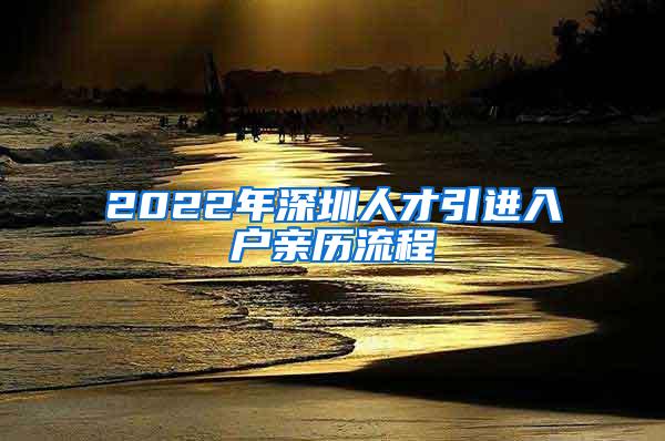 2022年深圳人才引进入户亲历流程