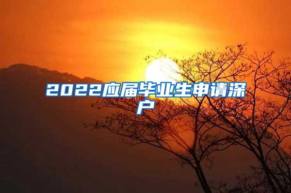 2022应届毕业生申请深户