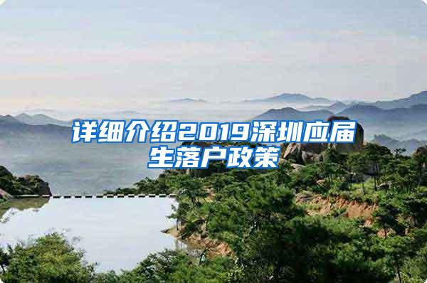 详细介绍2019深圳应届生落户政策