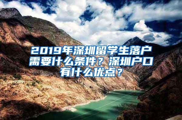 2019年深圳留学生落户需要什么条件？深圳户口有什么优点？