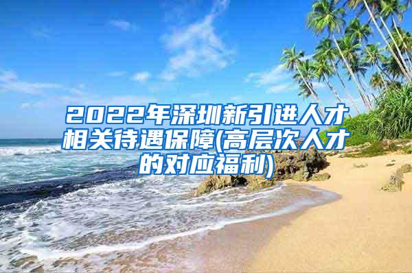 2022年深圳新引进人才相关待遇保障(高层次人才的对应福利)