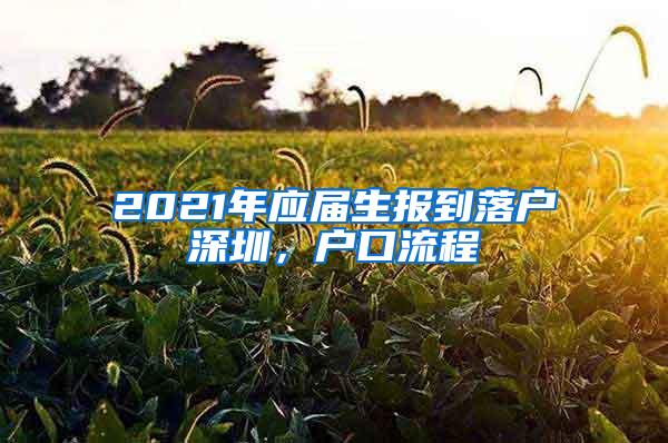 2021年应届生报到落户深圳，户口流程