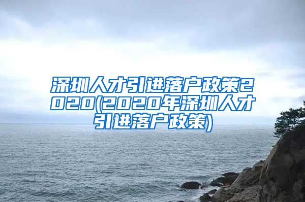 深圳人才引进落户政策2020(2020年深圳人才引进落户政策)