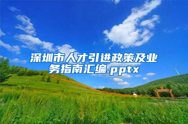 深圳市人才引进政策及业务指南汇编.pptx