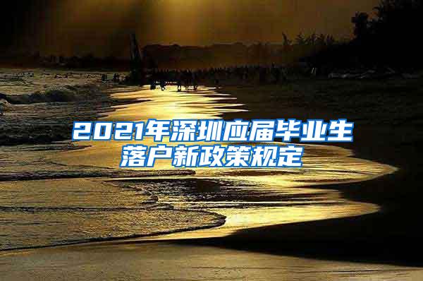 2021年深圳应届毕业生落户新政策规定