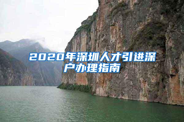 2020年深圳人才引进深户办理指南