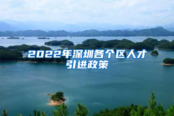 2022年深圳各个区人才引进政策