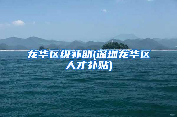 龙华区级补助(深圳龙华区人才补贴)