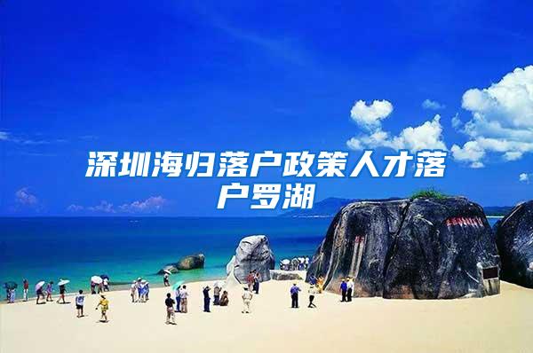 深圳海归落户政策人才落户罗湖