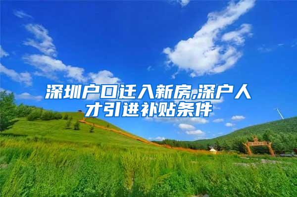 深圳户口迁入新房,深户人才引进补贴条件