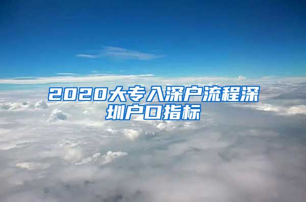 2020大专入深户流程深圳户口指标