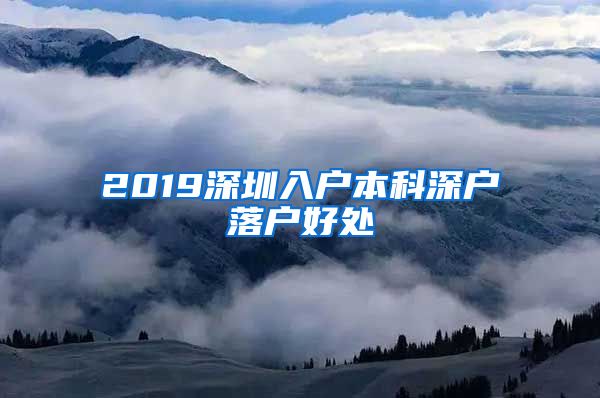 2019深圳入户本科深户落户好处