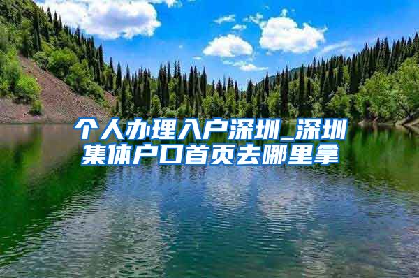 个人办理入户深圳_深圳集体户口首页去哪里拿