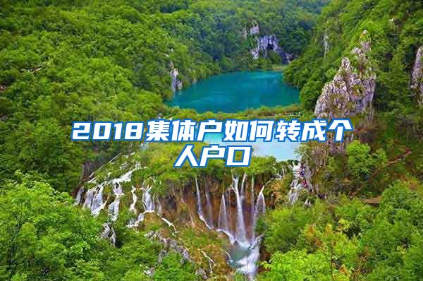 2018集体户如何转成个人户口