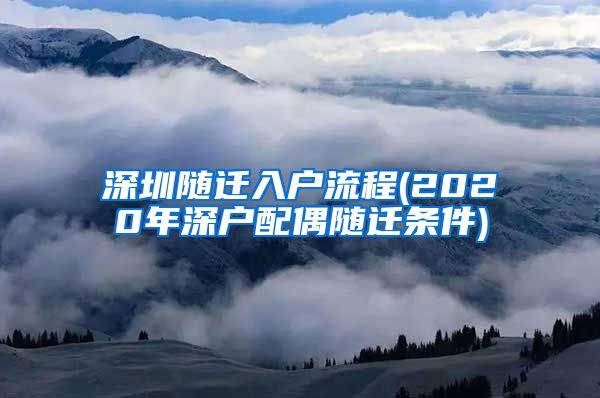 深圳随迁入户流程(2020年深户配偶随迁条件)